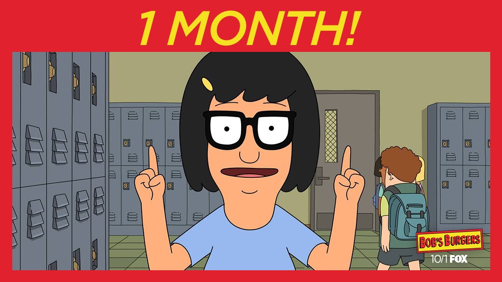BobsBurgersFOX's tweet photo. Allllright!!! #BobsBurgers returns with a new season in just ONE MONTH, https://t.co/kKFZfIUVoZ