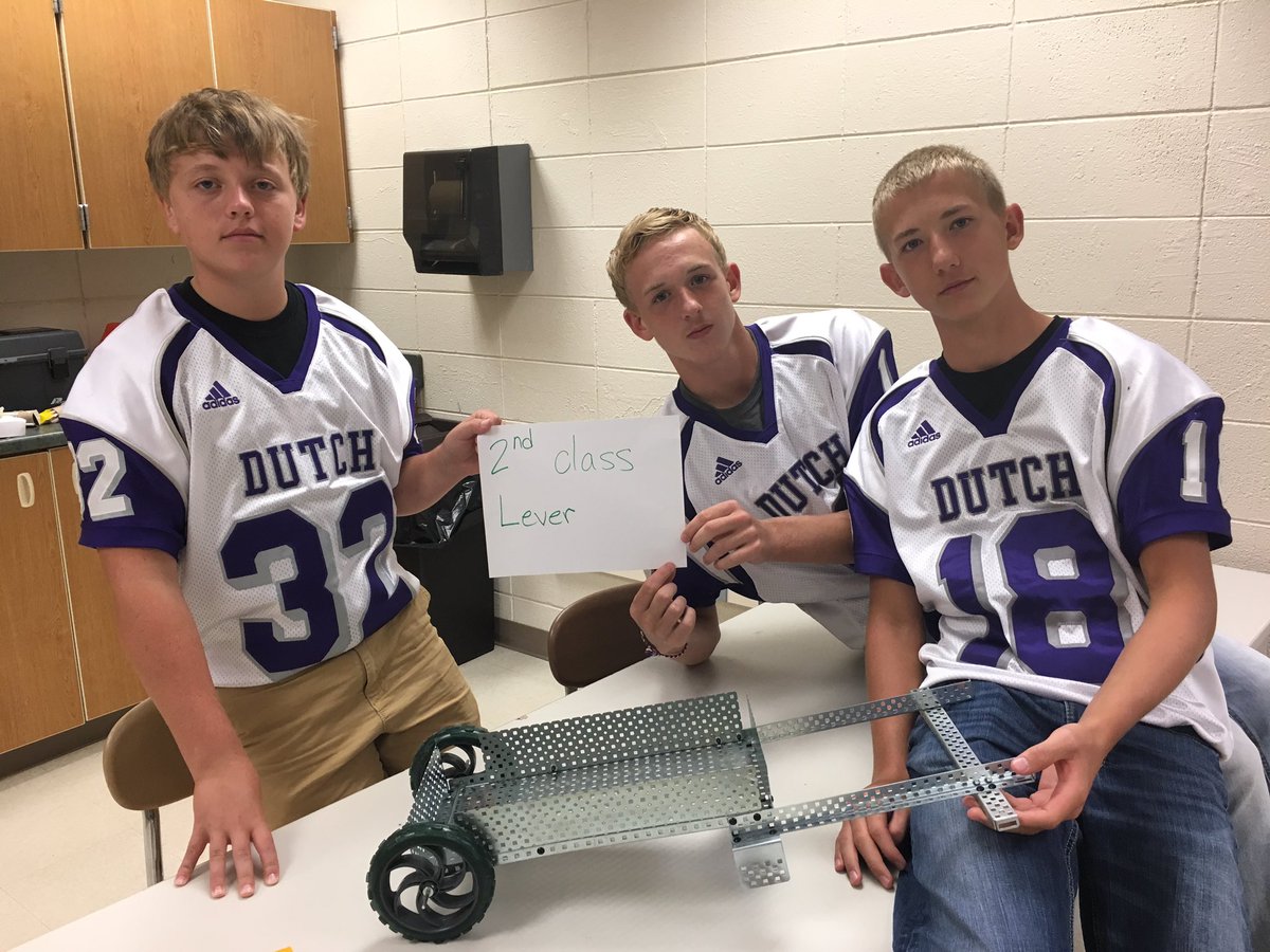 A few of our Principal of Engineering students showing off their second class lever (wheelbarrow)<a href="/mocfvhs/">MOC-Floyd Valley High School</a> @mocfvnews