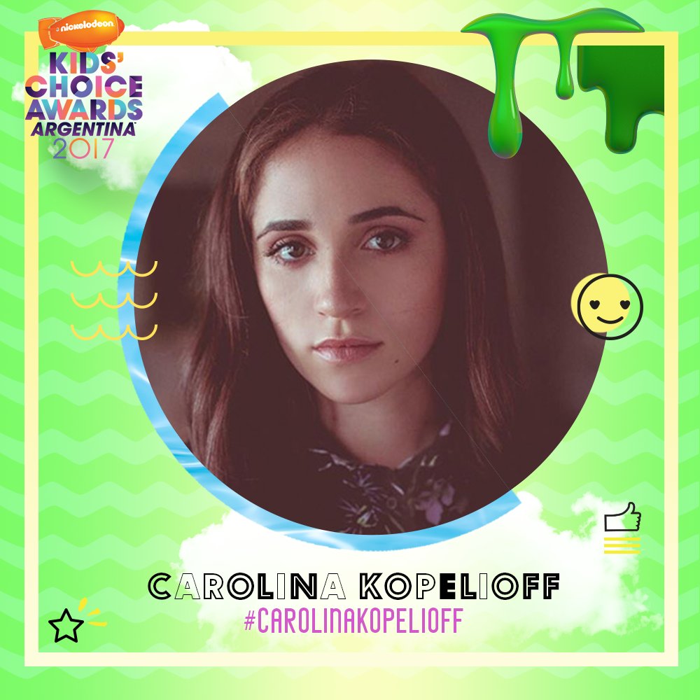 NickelodeonLA's tweet photo. ¡¿Querés que @caro_kopelioff sea una de las finalistas?! 🙆🏻💚 Vota usando #CarolinaKopelioff #KCAArgentina en todos tus tuits 😎📱 https://t.co/LyqMIDKOaJ