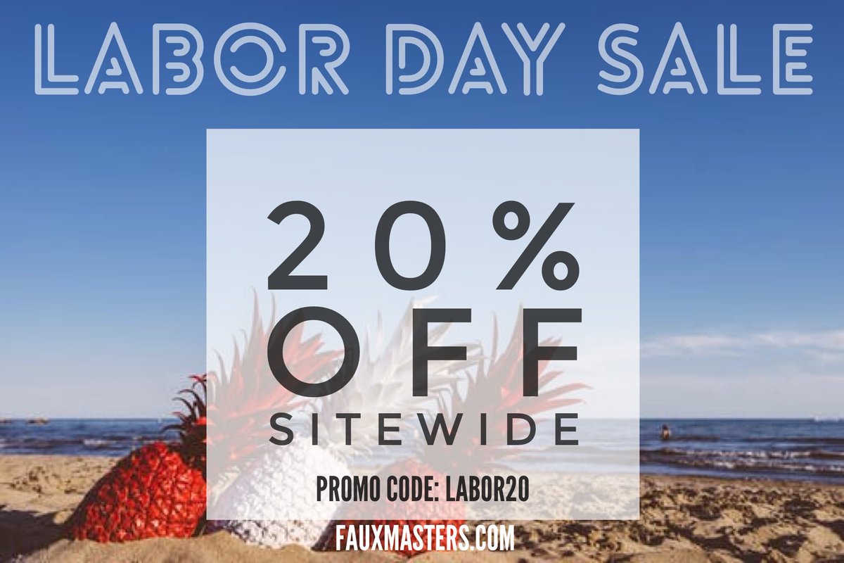 FauxMasters's tweet image. Happy Labor Day weekend!! Save 20% sitewide now through midnight 9/4/17 PST. Promo code: LABOR20