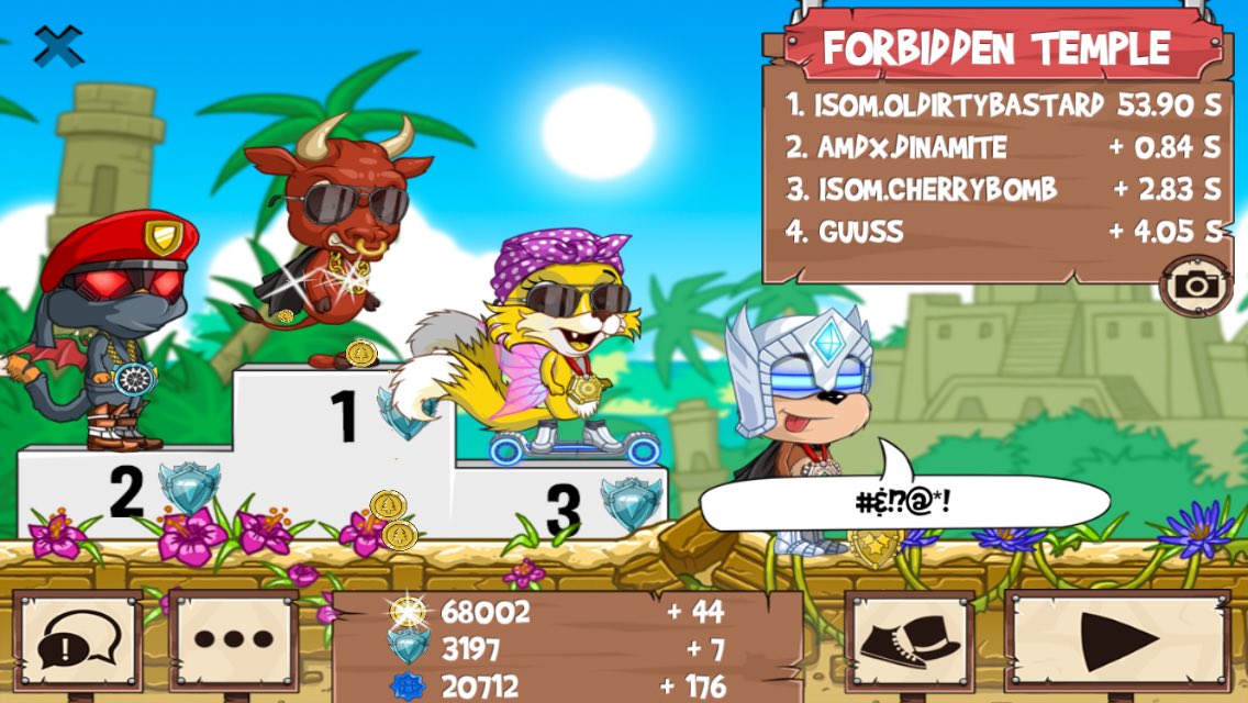 ODBFR's tweet photo. I just beat a golden fox! #funrun2 #CherryBomb #Dinamite #Guuss ggs yo https://t.co/yl0Y2wp9uc