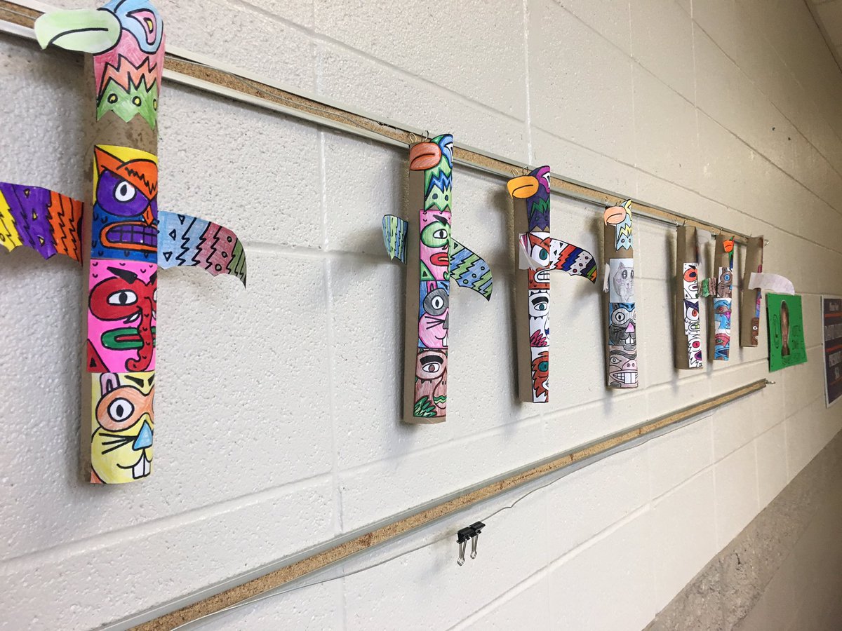 disneynut85's tweet photo. Learning about Native Americans. Creating totem poles and telling their story. @LegacyElement @MadCoSchools #legacyleadstheway #beboldMCCS https://t.co/5CQVkMtJTj