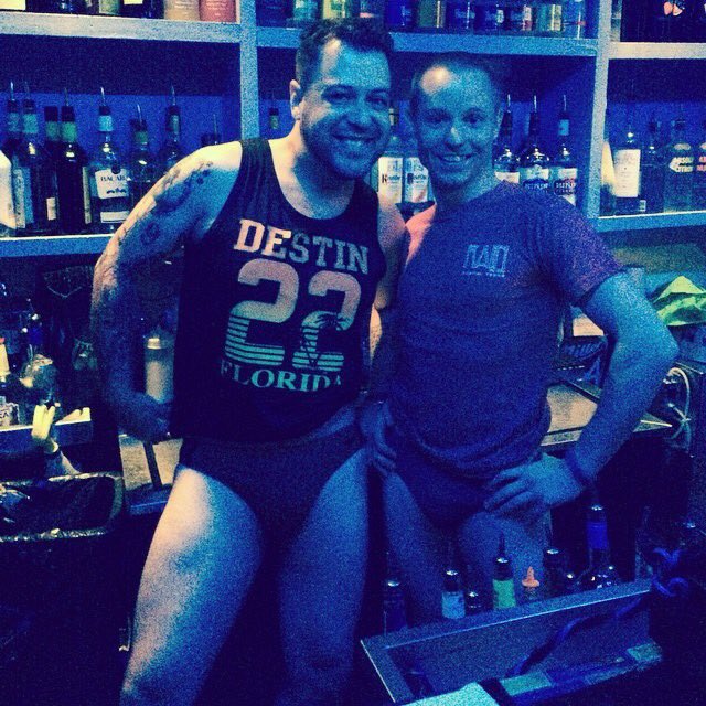 IamTexasDR's tweet photo. A little #FlashbackFriday for the weekend!! A few years ago at #splashweekend #atx yes I bartended in #speedos #texasshares @Rainon4thATX https://t.co/PJ7ZOlQ3I3