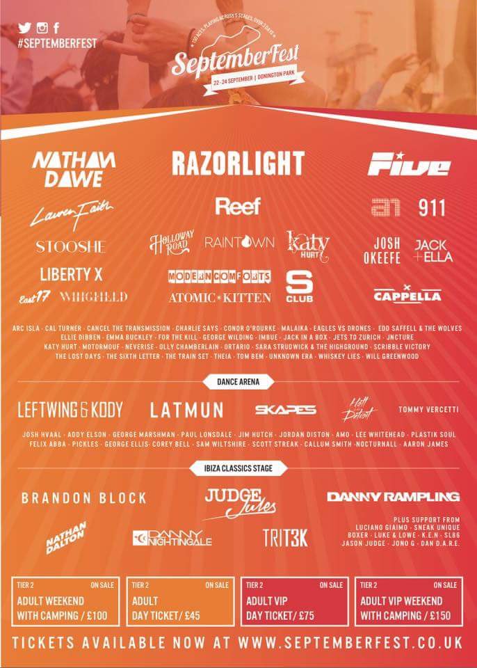 officialortario's tweet image. CONFIRMED: We play the MAINSTAGE at this years @SeptemberFest_ at 11.50. What a line up! #WeAreOrtario