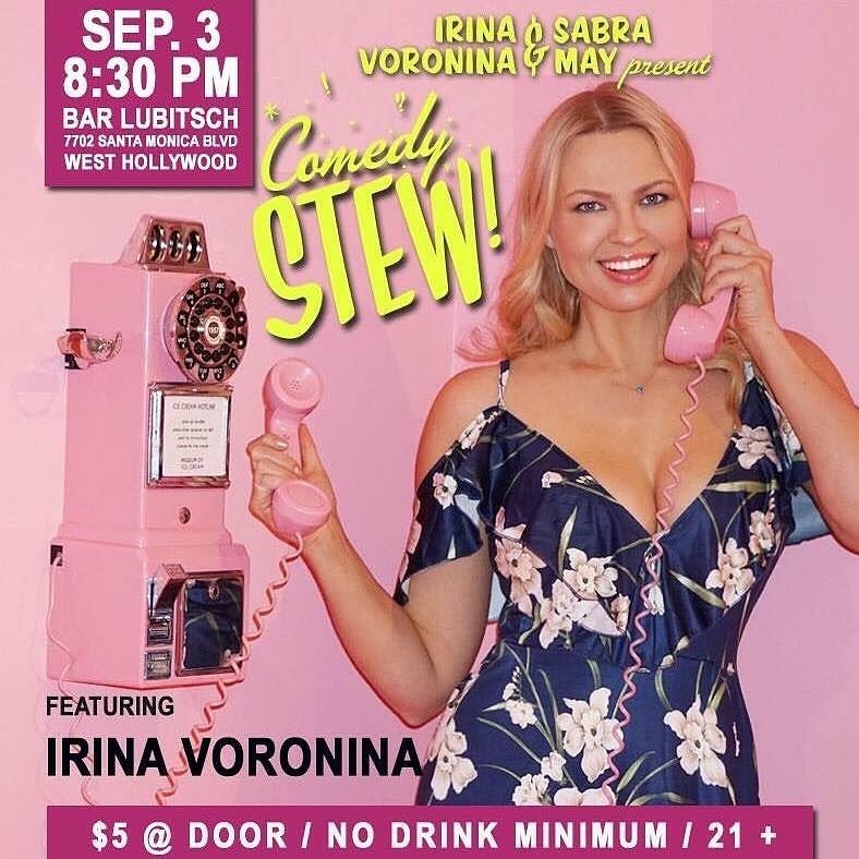 Jamiethebiker's tweet photo. The comedy of @IrinaVoronina! Sunday at @BarLubitsch! Don't miss #comedystew! https://t.co/wXHleteJPA