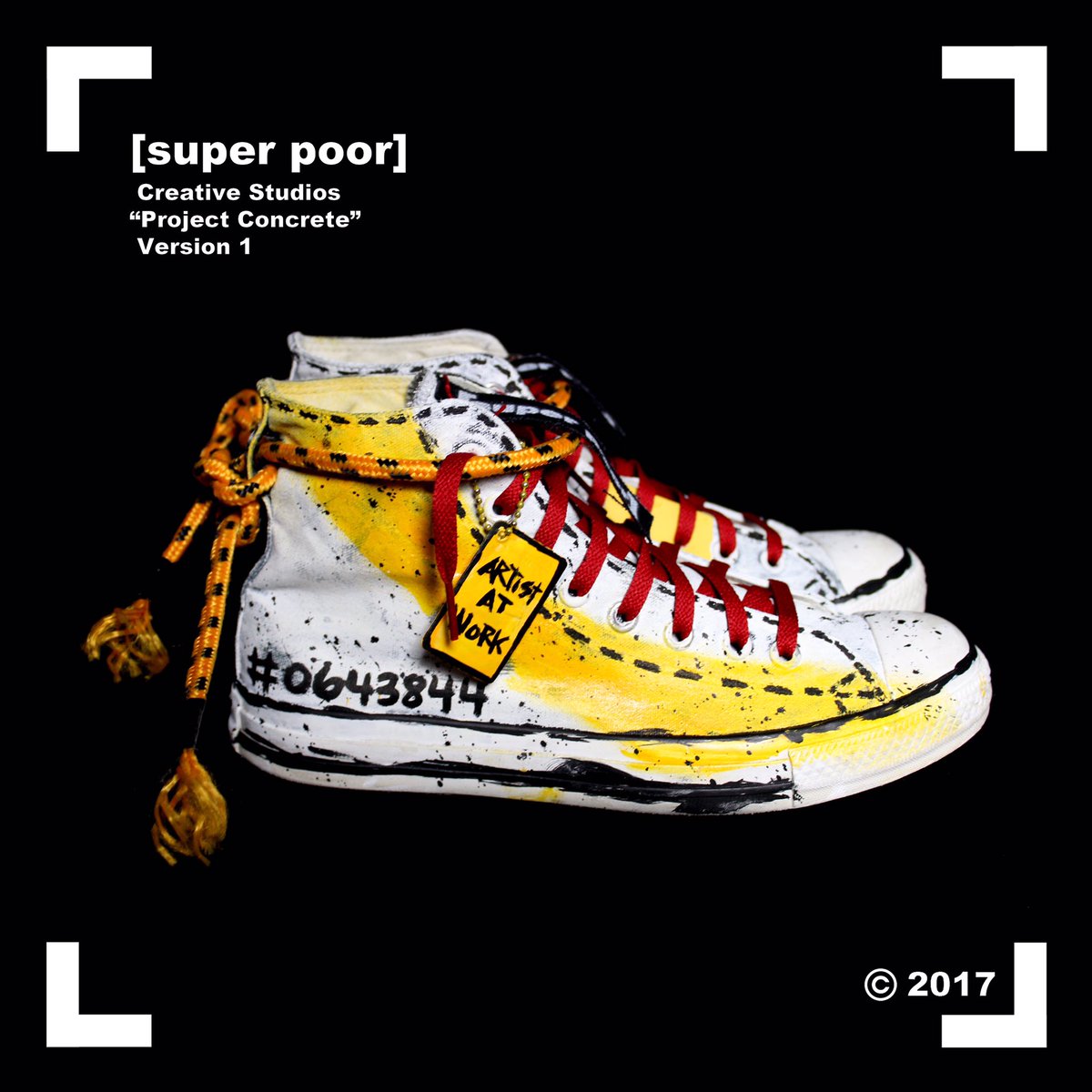 SuperPoorKids's tweet photo. Here's a full look at our customized 
[project concrete] chucks for @virgilabloh 's #OFFcampuschucks campaign 

⚡️[show some love and RT]⚡️ https://t.co/uauac4Ccvo