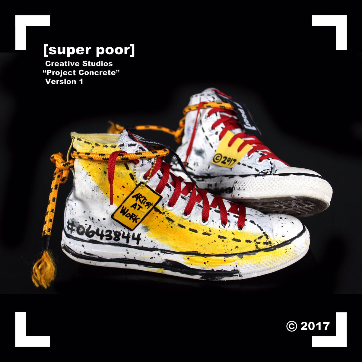 SuperPoorKids's tweet photo. Here's a full look at our customized 
[project concrete] chucks for @virgilabloh 's #OFFcampuschucks campaign 

⚡️[show some love and RT]⚡️ https://t.co/uauac4Ccvo