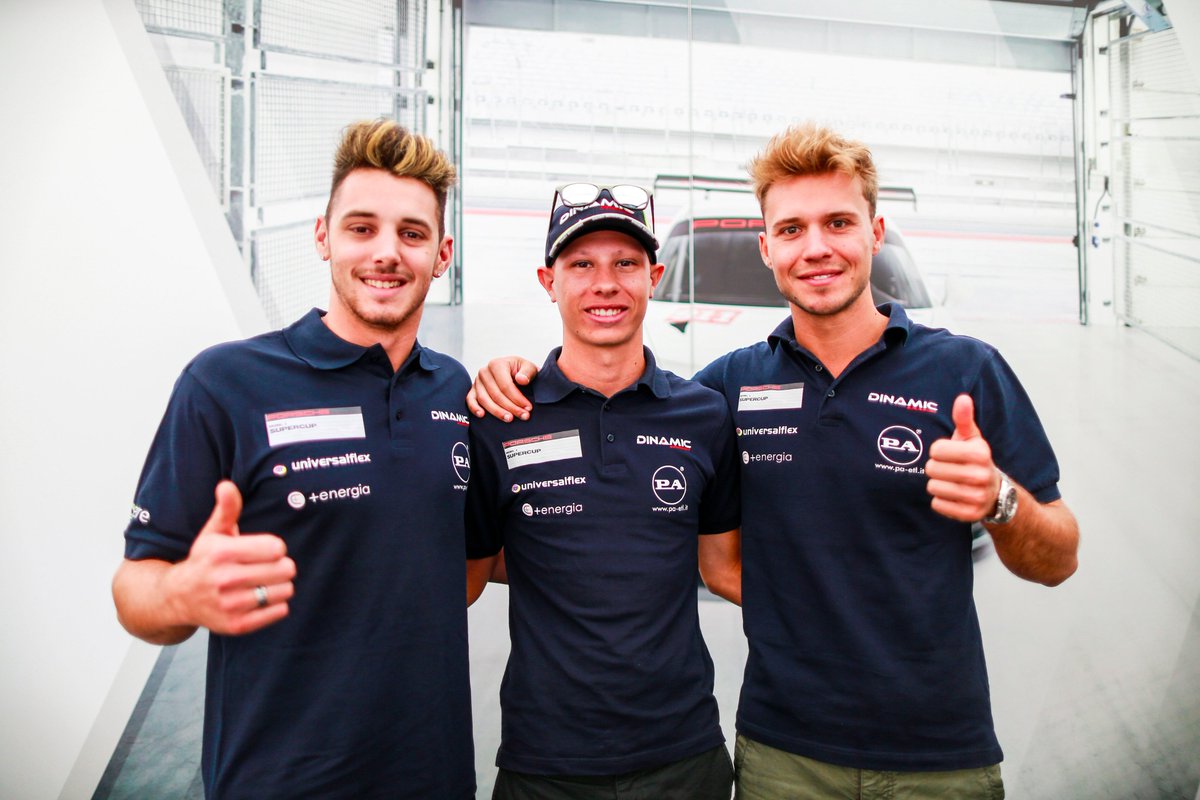PorscheRaces's tweet photo. Porsche Mobil 1 Supercup: Forza Italia! @MattiaDrudi @danielediamato #Quaresmini @Autodromo_Monza @dinamicmotors https://t.co/uUQBM856WG