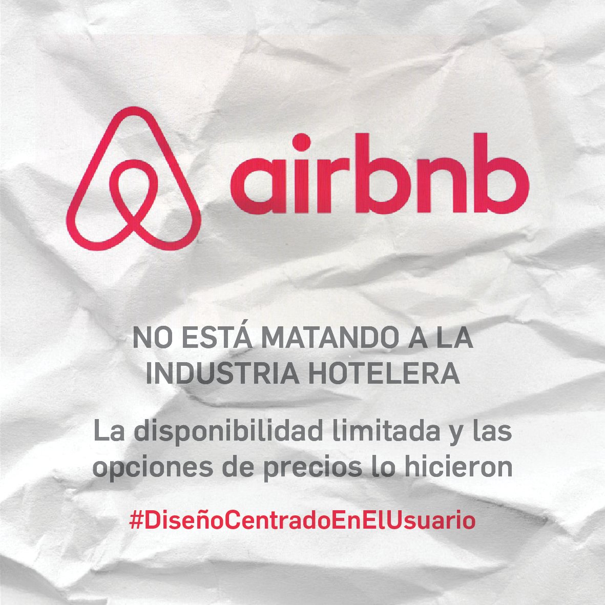 Mafington's tweet photo. La tecnología por si misma no es el verdadero disruptor. No centrarse en el cliente es la mayor amenaza para cualquier negocio | @airbnb_es https://t.co/CHp4x7alM3