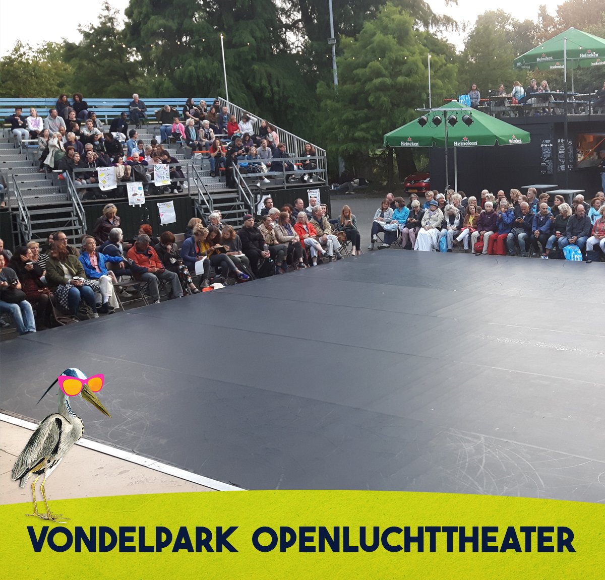 Nog maar een paar minuutjes en de aller-aller laatste dansvoorstelling van het Vondelpark Openluchttheater seizoen gaat van start.