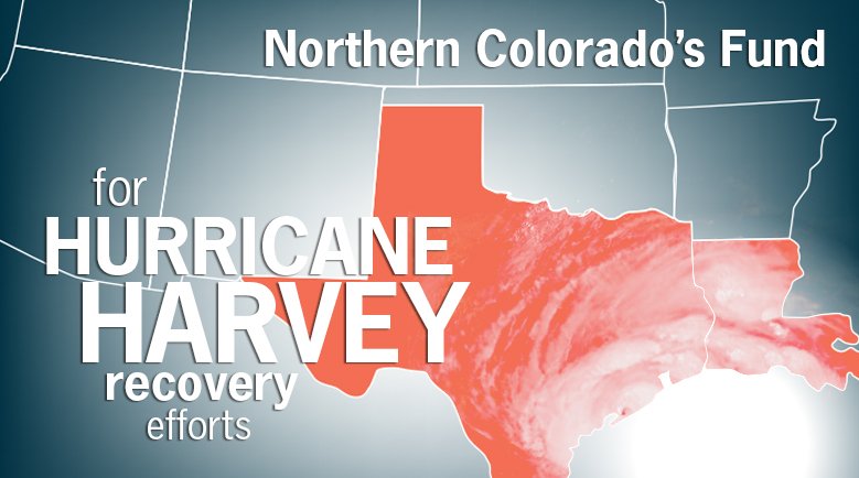 Harvey Relief: $2 MM Challenge! Gifts made by Larimer &amp; Weld residents will be will matched by Bohemian Foundation. goo.gl/dyqhGq