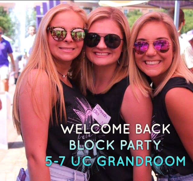 Due to the rain, the Welcome Back Party is now going to be held in the UC Grandroom!