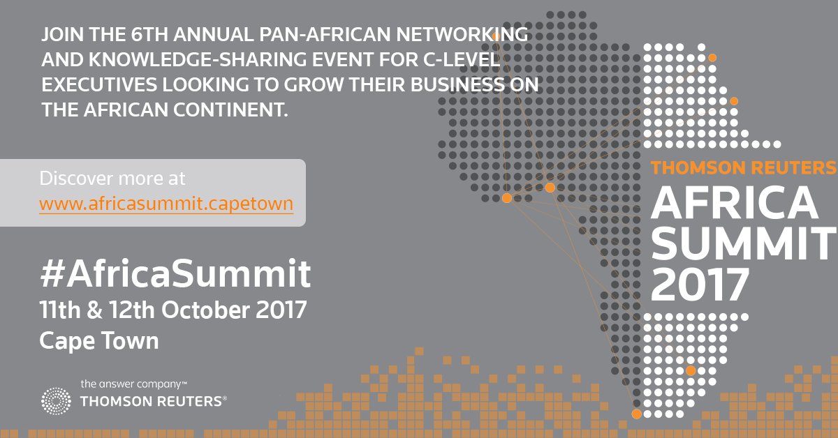 snehasshah's tweet photo. Join us at the Thomson Reuters #AfricaSummit 2017, Limited space available. Click here to register to attend https://t.co/kdGlqAaztE https://t.co/Jfz2K2L3lS