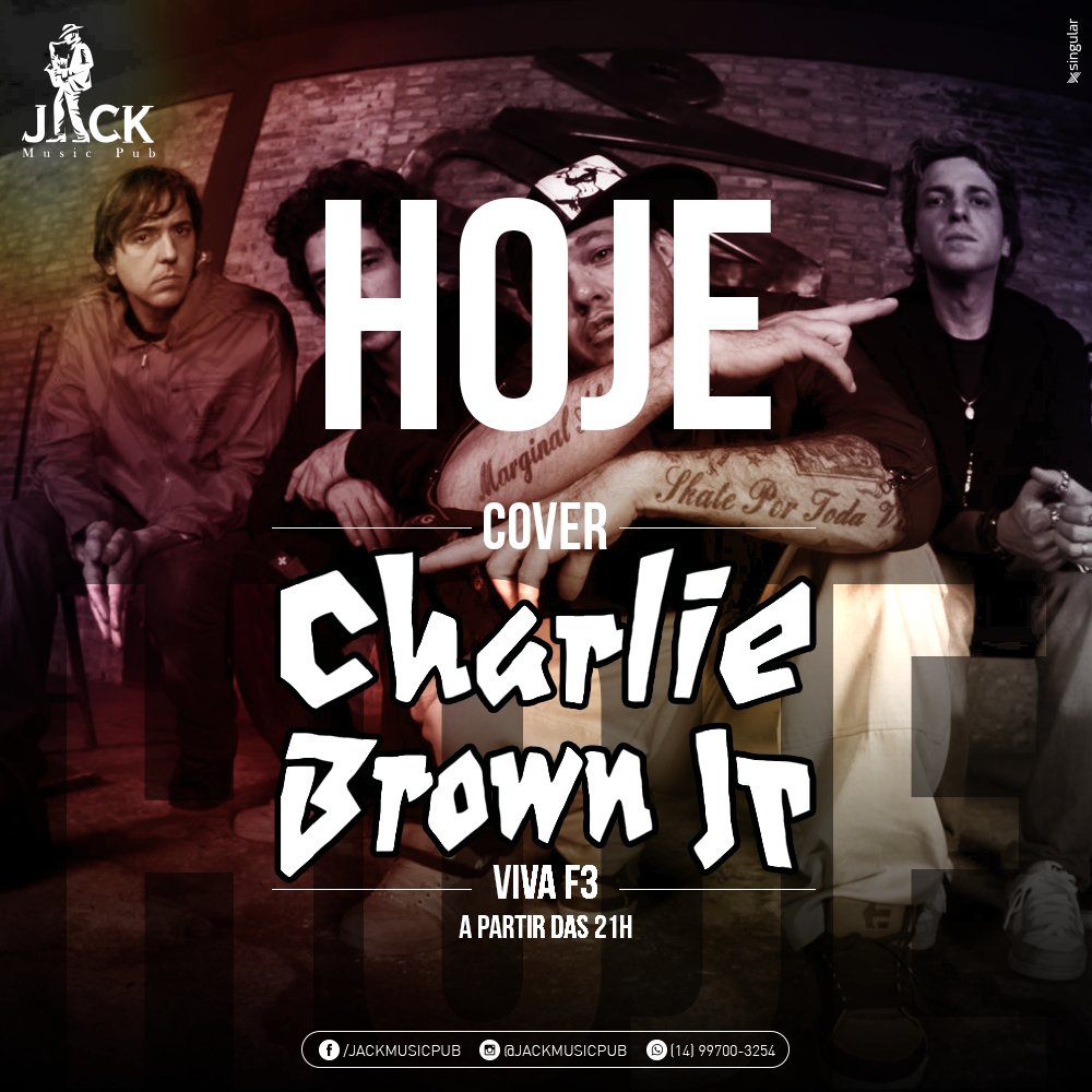 CHEGOU A HORA!! 🤘
Os caras do Charlie Brown vão invadir o palco do Jack!! 🎶
Informações: goo.gl/QUA16V