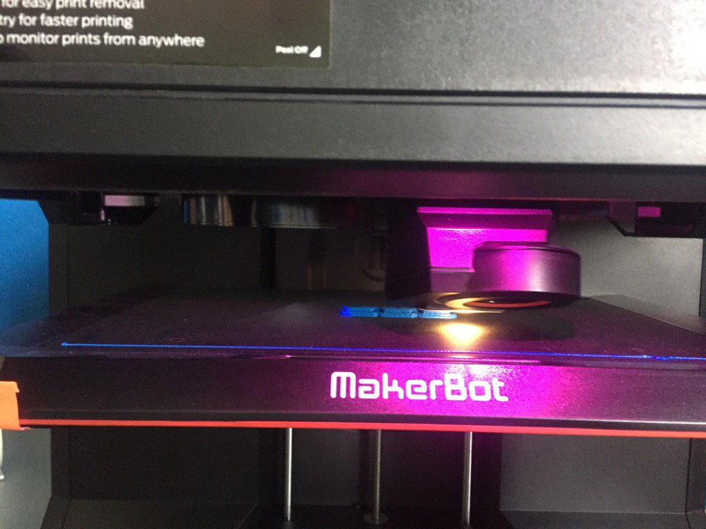 EBS 3D printer running its first test!