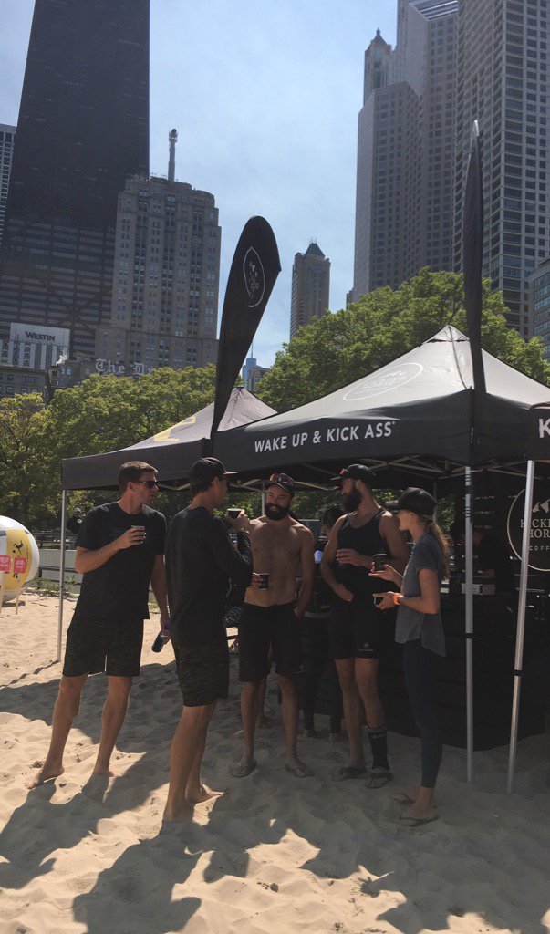 KckngHrseCoffee's tweet photo. #KickAssEvent Come try some Kick Ass coffee at the AVP championship Oak St. Beach Chicago this weekend! #AVPStrong https://t.co/3bAPT9QpWz