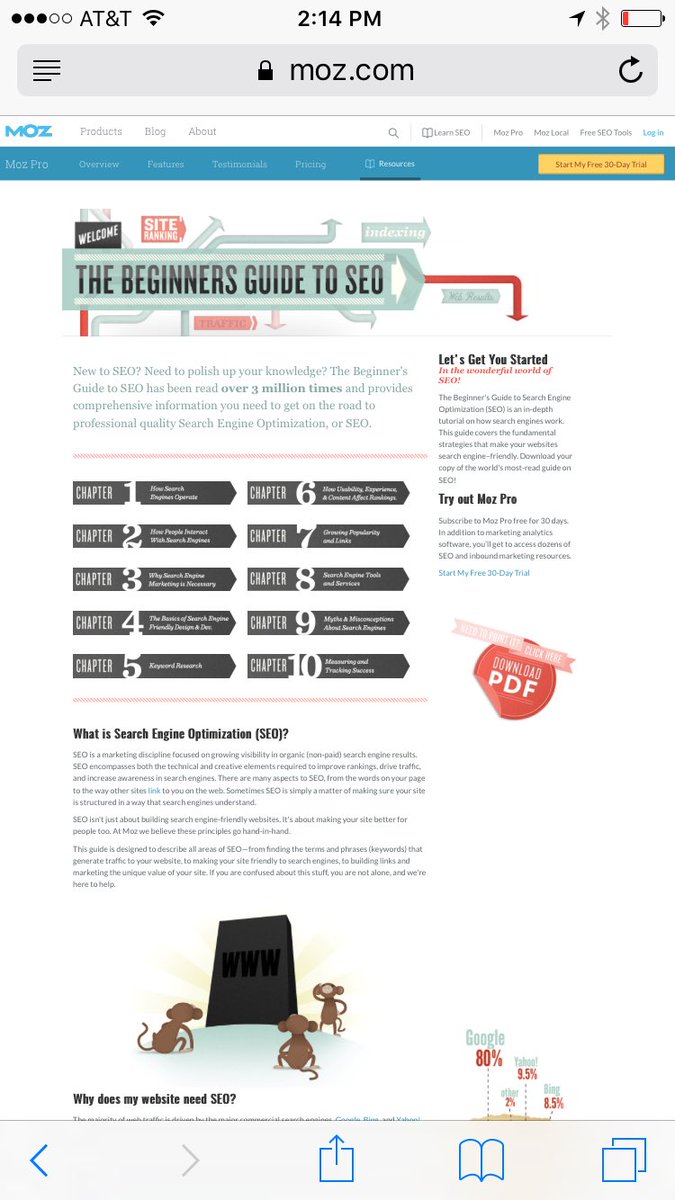 rwguinee's tweet photo. I wish this authority on #seo had a mobile-friendly site to read about SEO. @Moz #smallfont https://t.co/G71KInZBM2