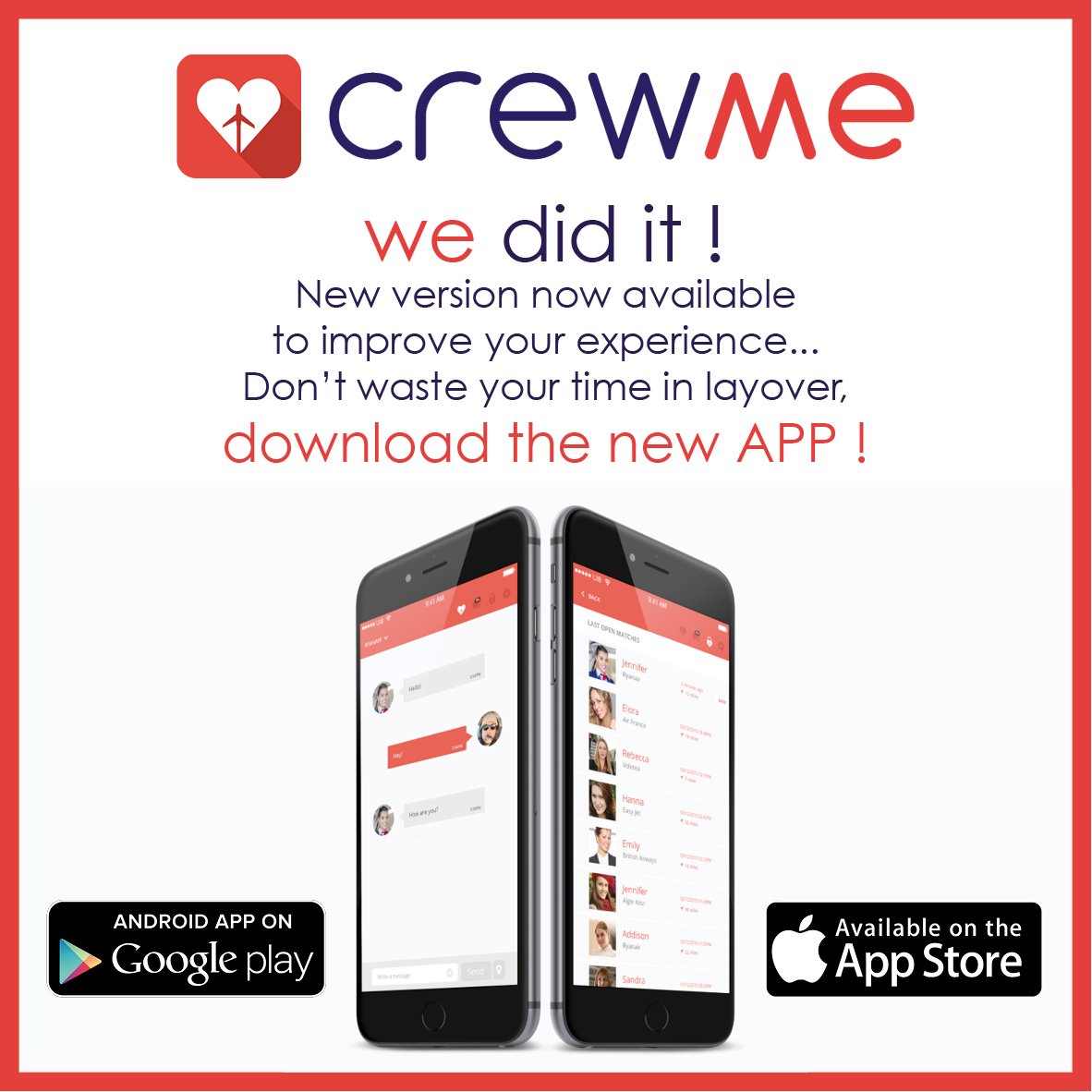 CrewMeApp's tweet photo. Welcome on Board ! We did it ! IOS+ANDROID 30K followers @crew.me 
Only For #Cabincrew #pilots #flightattendant #crewmember https://t.co/O5uW1zxQ77