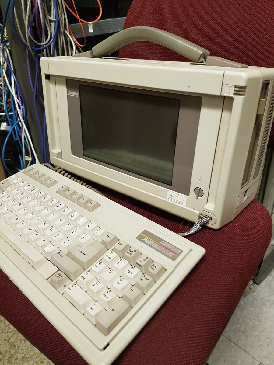 kyzilprime's tweet photo. The legends were true, the first ever laptop locked away in a lost server farm! Off to the museum! #ITLegends #GoodGodItsOld https://t.co/XrQSA3fKoJ
