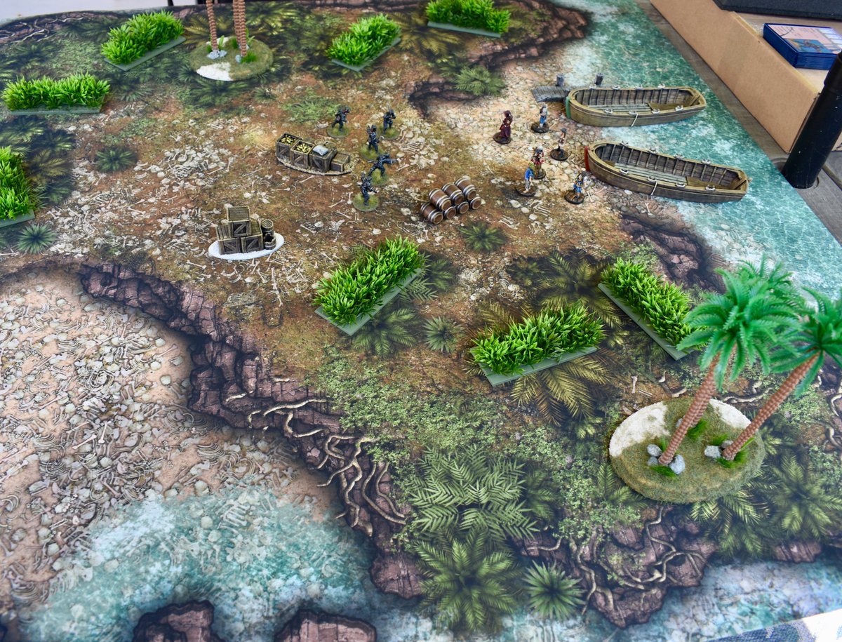 TableTopDave's tweet image. Finished the terrain for the Pirates Vs Ninjas game I'm running @strategicon on Sunday using Open Combat.  @second_thunder