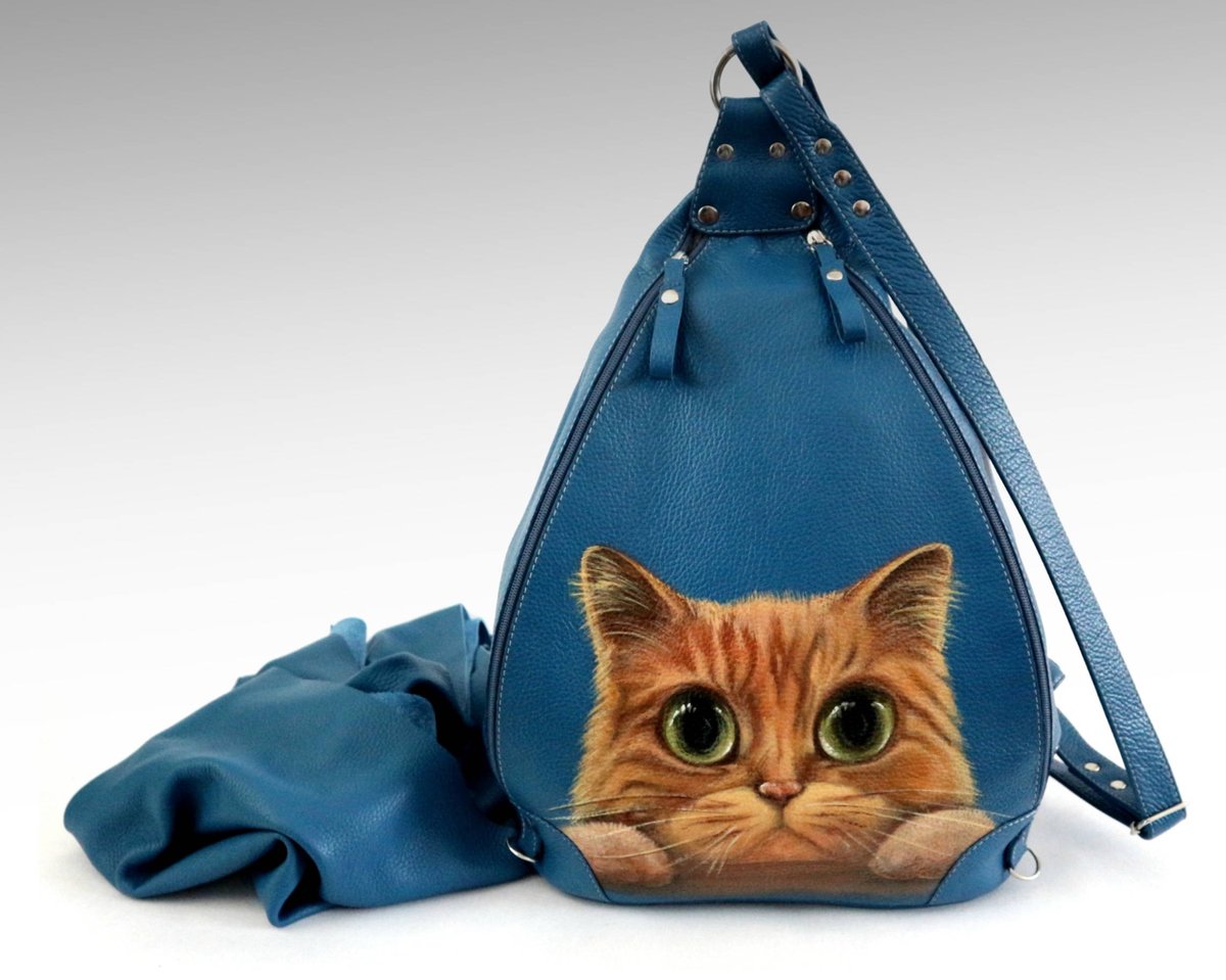 jamaika122's tweet image. etsy.com/listing/251726… #Leatherbackpack #PaintedBackpack #CatBackpack #UniqueBackpack