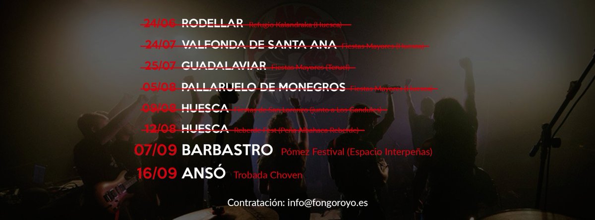fongobanda's tweet photo. ¡Todavía nos queda #verano por delante! Los últimos #conciertos de septiembre donde nos veremos son en #Barbastro y #Ansó 🍄 https://t.co/TUhPgW1BAV