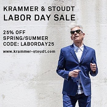 krammerstoudt's tweet photo. Why is this man so happy? Bc we're having a #labordaysale 🇺🇸🇺🇸🇺🇸😁😁😁 25% off all #ss17collection and #ss16collection and your first chance t… https://t.co/fjDYFHXHro