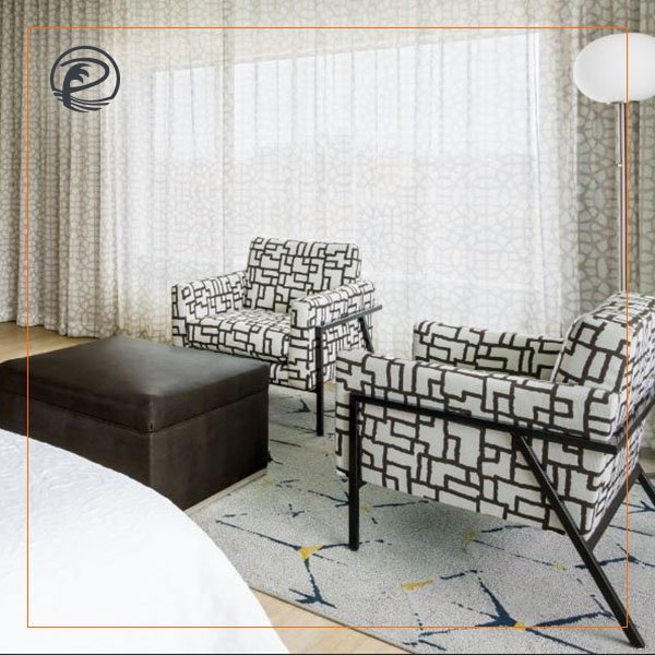 PHDesignInc's tweet image. Our beautiful lounge chairs and ottomans can be found in the new Hampton Inn in Santa Monica!