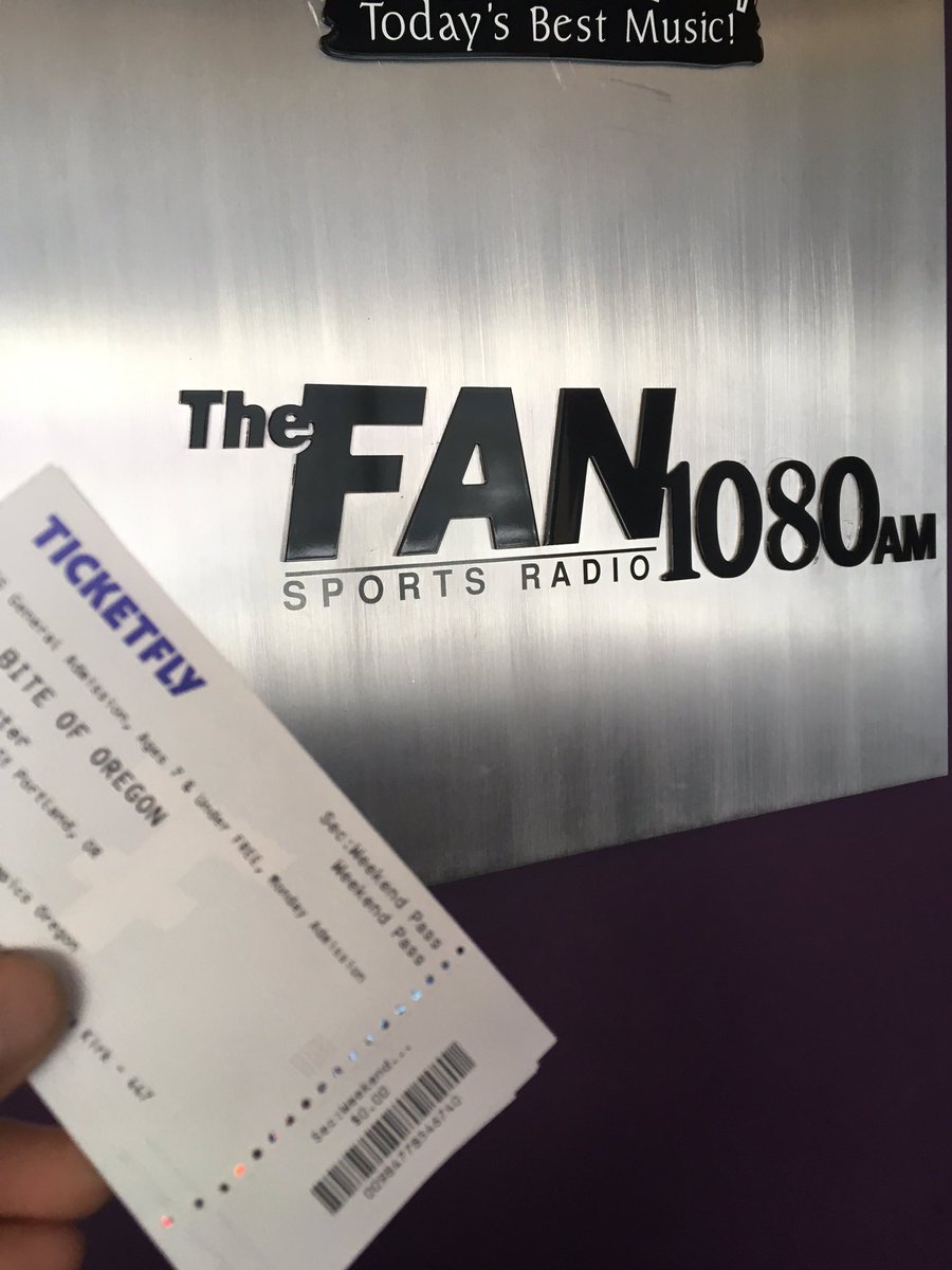 JakeOtness's tweet photo. S/O @1080TheFAN winning tickets this morning! @dr_crawf #DustyAndCam #BiteOfOregon https://t.co/gNznkGpurJ