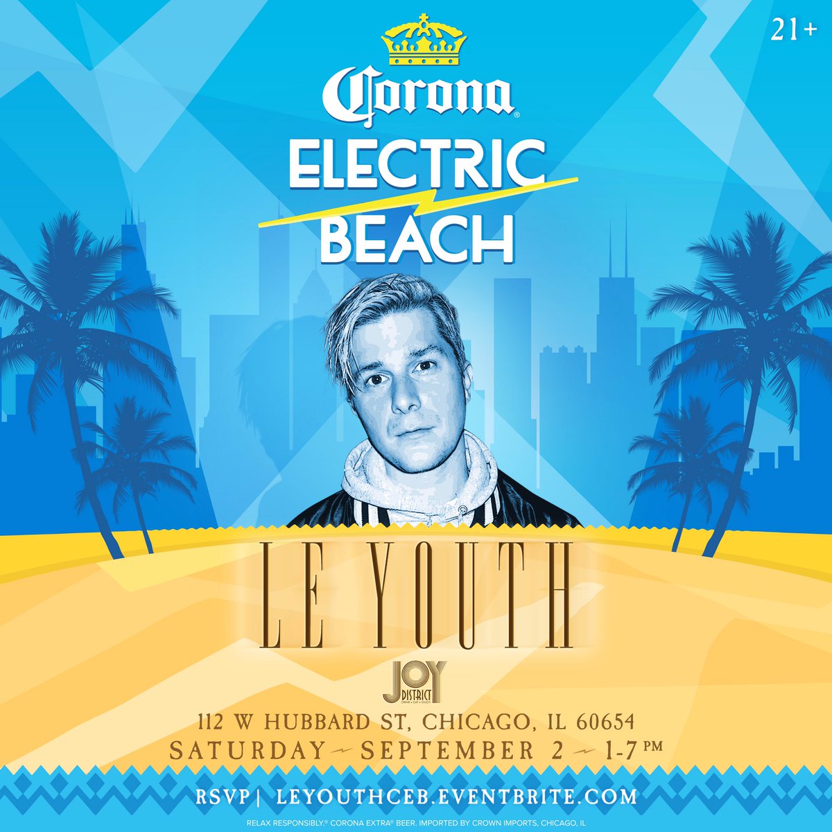 mchromeeffect's tweet photo. #FREE entry #CORONAELECTRICBEACH w/@leyouth @joydistrictchi w/RSVP https://t.co/ACPFZ3NYWQ. #Chicago #LaborDay #rooftop #party #dance #music https://t.co/WDBWlRBOrQ