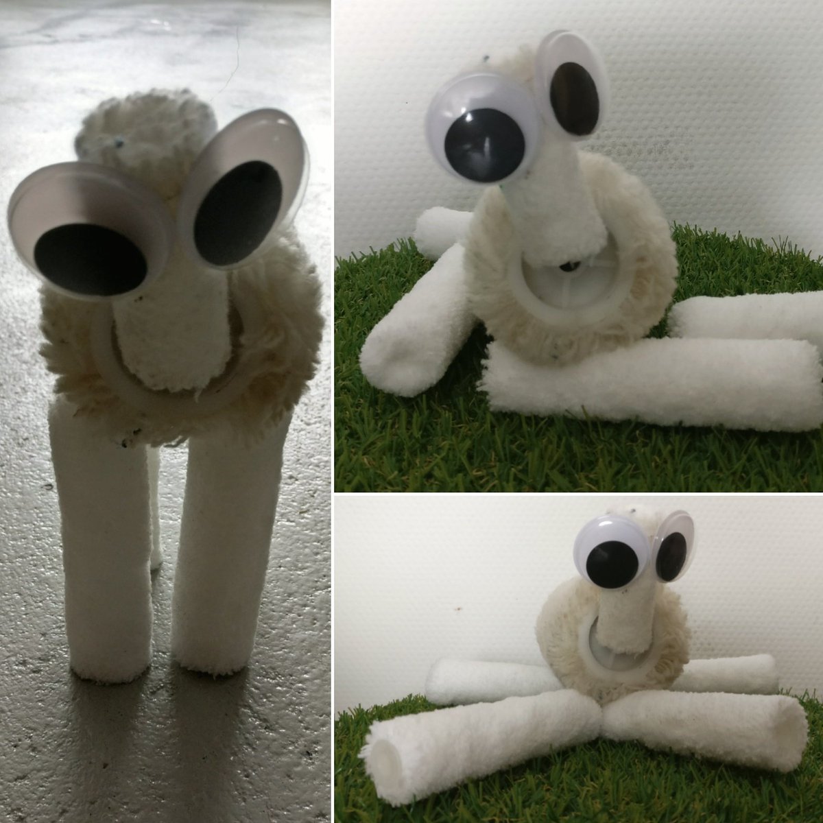 JocandoT's tweet photo. Als dochter help met schilderen😂
#verfroller #schaap https://t.co/CfFNKfOLCj