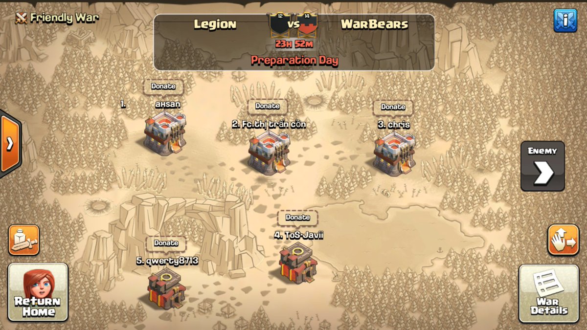 Finally!!! We get to dabble in some bear tang in our highly anticipated <a href="/MinerLeagueCW/">MLCW</a> match vs <a href="/Warbears_Coc/">WarBears</a> good luck fellas 😚😚😚😚😚😚