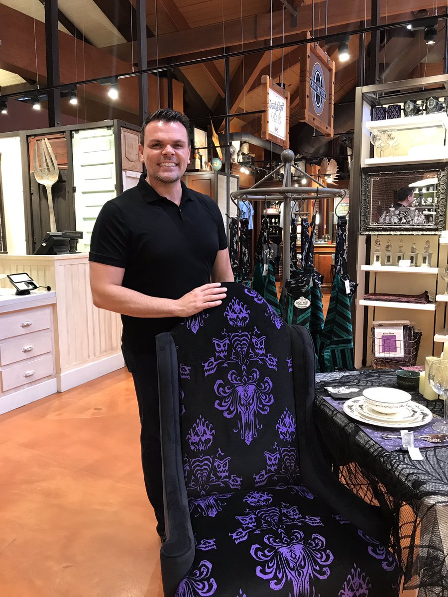 johnmdesign's tweet photo. Launch day of our #design for @Disney. See the #Hauntedmansion #chairs now at @DisneySprings #gildedhome #disney #collaboration #waltdisney https://t.co/sJHJXsch08