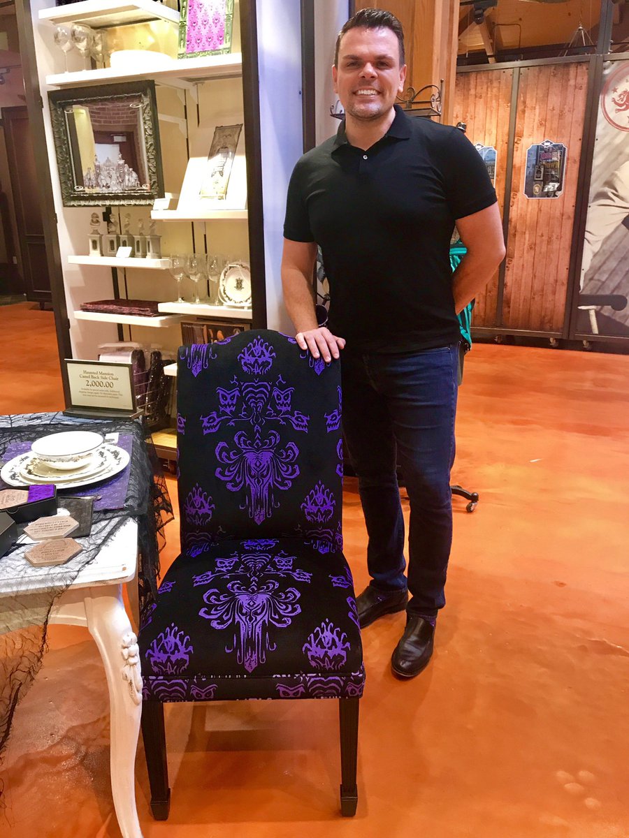 johnmdesign's tweet photo. Launch day of our #design for @Disney. See the #Hauntedmansion #chairs now at @DisneySprings #gildedhome #disney #collaboration #waltdisney https://t.co/sJHJXsch08