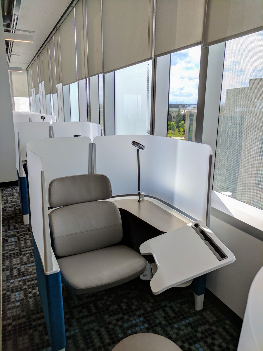 MRULibrary's tweet photo. Our individual study pods offer minimized distractions. Power, lamp, tray, and a stool included! #MRULibrary #RiddellLLC #mrulife https://t.co/IMrY4aQL16