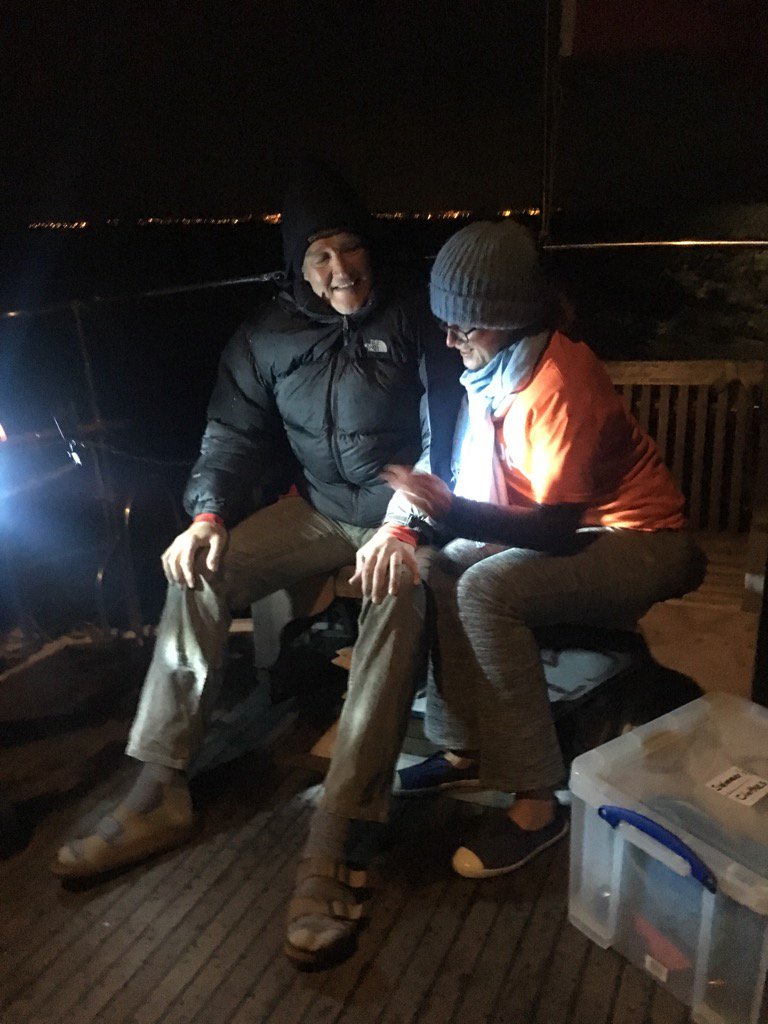 GeorgeCselko's tweet photo. The decision was made to get out after 15 hours. Still smiling, feeling positive and not hypothermic. Naptime! https://t.co/BGR9WG3uA3