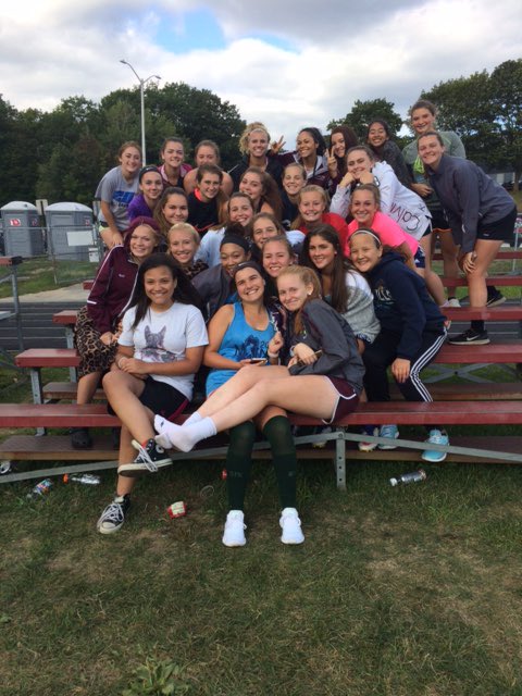 ELHSEDDIES's tweet image. ELHS field hockey supporting the EL girls soccer program! That is Red Eddie spirit!