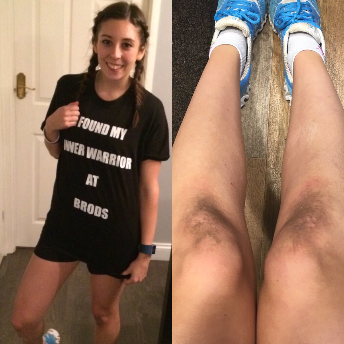 LittleAbsTone's tweet photo. First ever time 'playing rugby' - muddy knees from crawling around on the floor 😂#innerwarrior #Rugby #sport https://t.co/aL2zOLsiR8