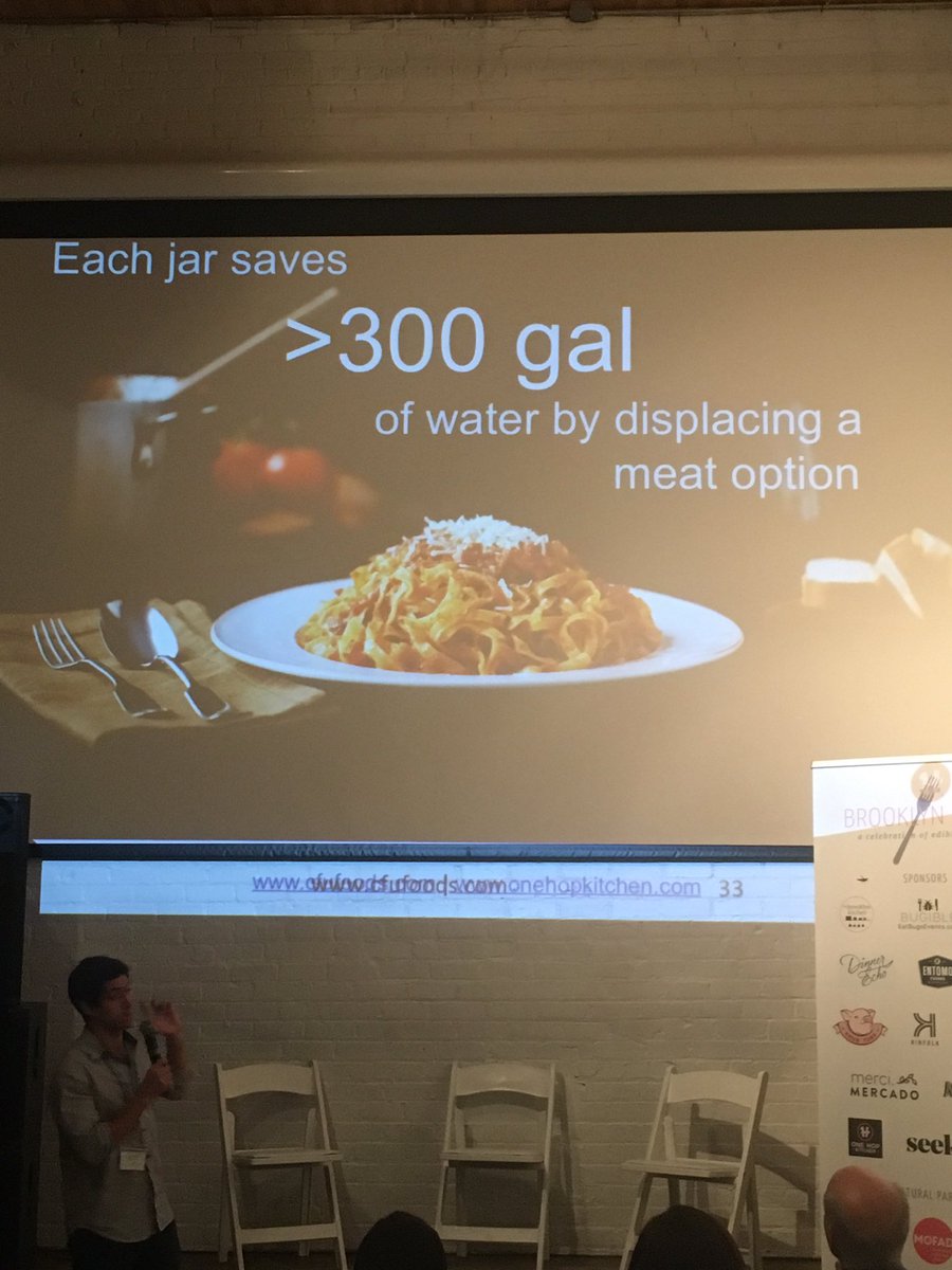 LittleHerds's tweet photo. Lee of @cfufoods/@OneHopKitchen dives deeep into #FoodScience of #TexturedInsectProtein - a different kind of #EdibleInsects.
#BrooklynBugs https://t.co/j6OwQGeTnV