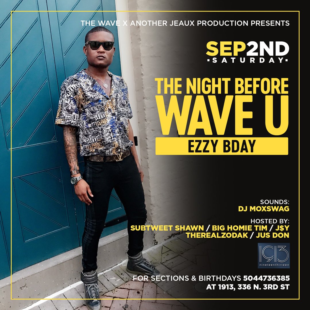 MOxSWAG's tweet photo. A lot Of Litness Happening at 1913 !!!! Its #WaveU ๐๐๐
RSVP Below.
https://t.co/JfDwDEp0Z4 https://t.co/PLXxaFv7cL