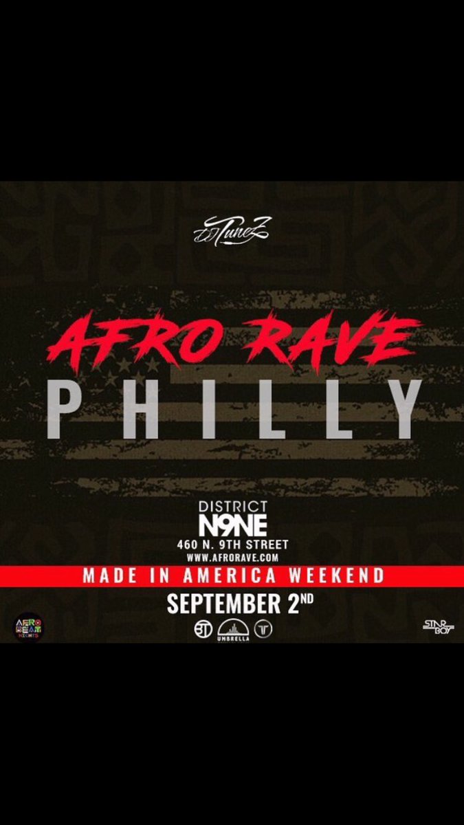 Grab those last min tixs <a href="/DJ_TUNEZ/">DJ TUNEZ</a> <a href="/TheBT_Group/">BT Group</a> #afrorave #philly #philadelphia #miafestival #madeinamerica  #djtunez #teamtunez #afrobeats