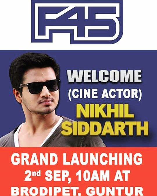 actor_Nikhil's tweet photo. I Will be in GUNTUR today from 10 am... Launching the F45 Fitness centre nd Gym.. Come say hi to me 😊😘😍 https://t.co/xw1sU0Xz1j