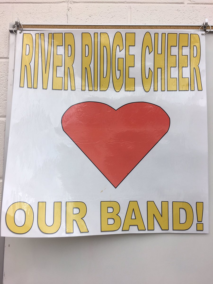 RiverRidgeBands's tweet photo. Thank you @RRHScheers for our poster! It is hanging in the front of our band room! https://t.co/TMpFUm6BUx