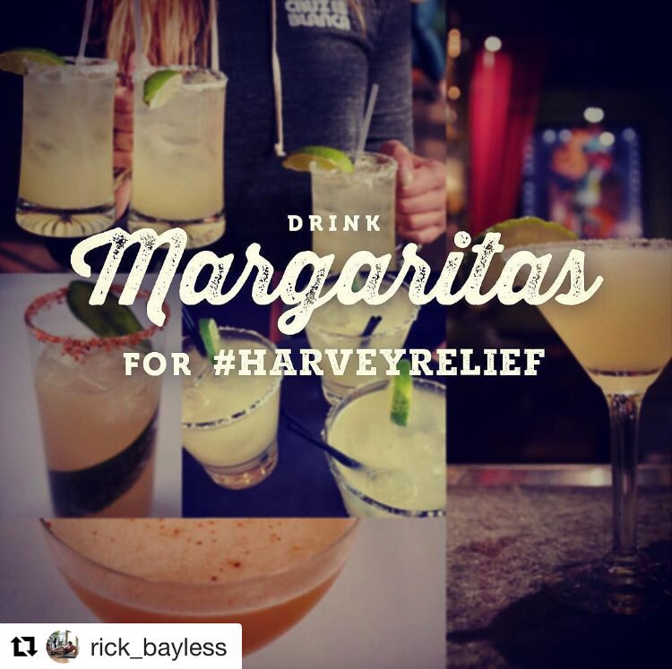 FondaFrontera's tweet photo. Drink up and help out! All day Saturday (9/2) we are sending $1 for every Topolo Margarita sold to the Houston Food Bank for #HarveyRelief. https://t.co/SiuCxNV3Ph