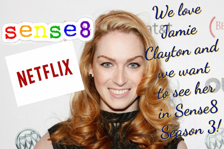 IAmWeCampaign's tweet photo. ☆September 2 Cast Promo: @MsJamieClayton 

@netflix @reedhastings 

Let them know we want our girl for #Sense8 Season 3. 👊 https://t.co/1gjuGmP3YF