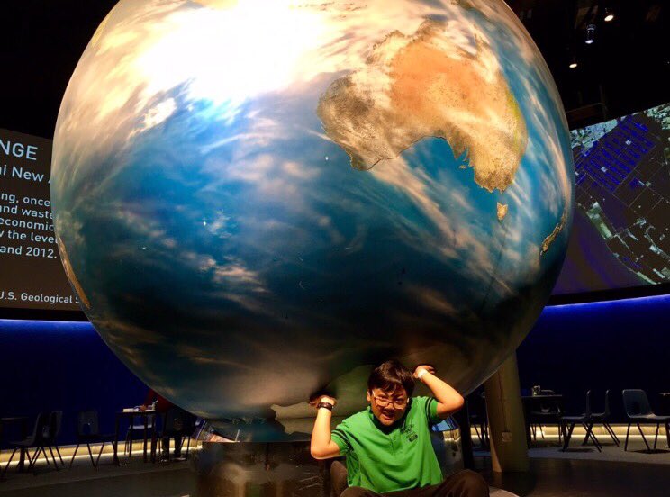 KayFestejo's tweet photo. @StBernsPrimary exploring the national space centre! Am I strong enough to carry the world? #JuniorExplorer #superBrent 😁#astronaut #alien https://t.co/6ndyQoYrut