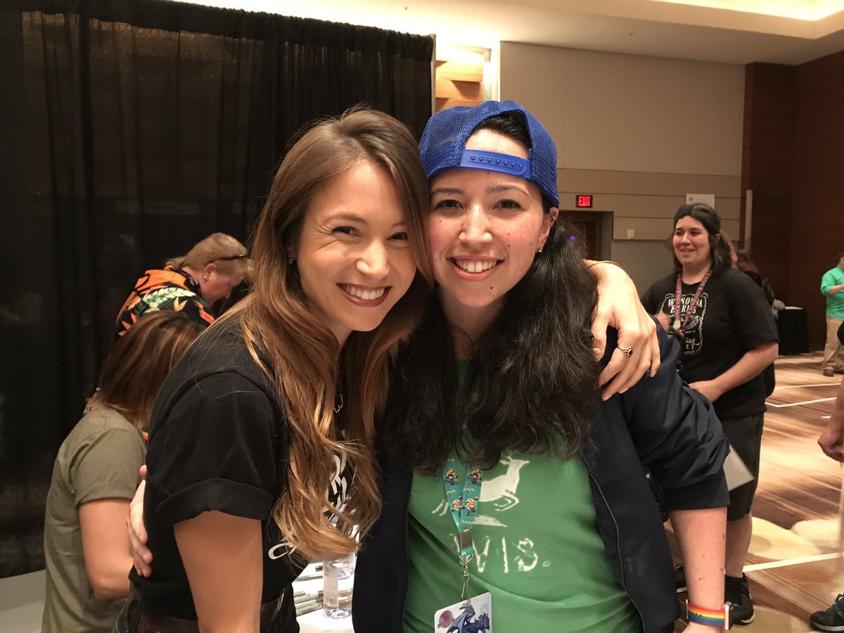 demetria_c's tweet photo. Absolutely delightful to have met you both, @DominiqueP_C &amp; @KatBarrell!! You two are the sweetest, thanks so much!! #WayHaught @DragonCon https://t.co/jWGi2ROnwT