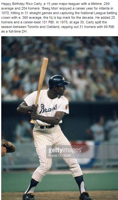 Happy Birthday Rico Carty!      