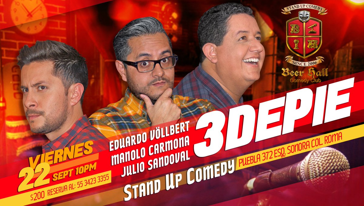 Se viene otro gran show de <a href="/3dePie/">Tres De Pie</a> en el legendario <a href="/beerhallbar/">BEER HALL Stand Up</a> 🔥🔥🔥