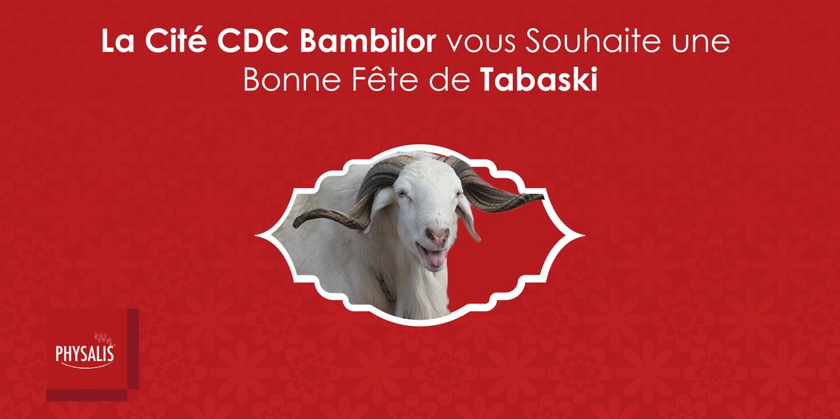 CdcCite's tweet photo. La CITE CDC BAMBILOR vous souhaite une bonne fête de #Tabaski #AidElKebir #Senegal #Kebetu 
https://t.co/RYJXUW3hzf https://t.co/JQ81wLOXmS
